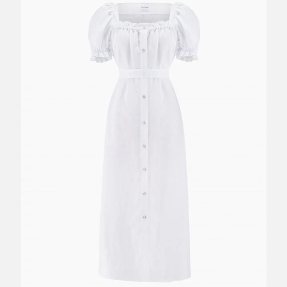 *Never Worn* SLEEPER Maxi Brigitte Dress - White - Picture 1 of 3